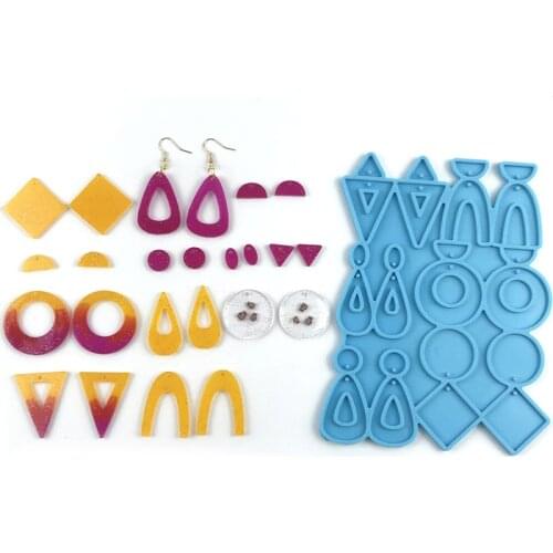 Conventional Shape Nice Pendant Resin Mold Eardrop Silicone Moulds DIY Epoxy Resin Ornament Beginner Tools