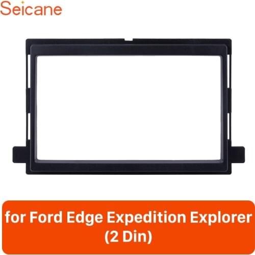 Seicane 173*98mm OEM 2 Din Universal Fitting Frame Trim Kit Car Stereo Fascia for Ford Edge Expedition Explorer Focus