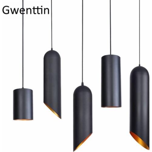 Vintage Cylinder Pendant Lights for Living Room Led Hanging Lamp Kitchen Light Fixtures Loft Industrial Home Decor Luminaire E27