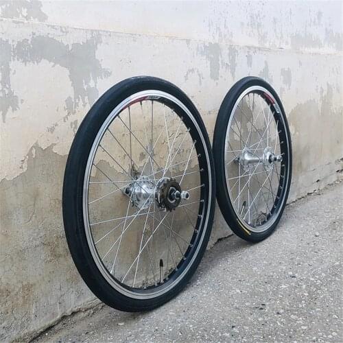 Vintage Single Speed Bike Wheel 20 Inch Fixie Bicycle Wheels V-brake Mini Bicycle Wheelset Child Kids Street Cycling