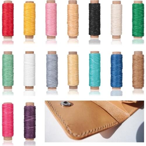 30m/roll Multicolor Waxed Thread Cotton Cord String Strap Hand Stitching Thread Leather Handicraft Material Sewing Accessories