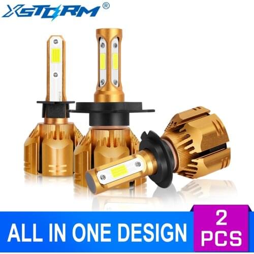 Xstorm Car Headlight H7 Led H1 H3 H4 H8 H11 Led Bulbs HB4 HB3 H13 9004 9007 9012 COB 60W 9000LM 6000K White Auto Lights Headlamp