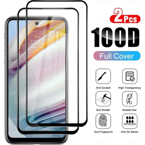 2pcs Full Cover Tempered Glass For Motorola Moto G60 G40 G100 Edge S G9 Power G stylus 2021 9H Screen Protector Protective Film