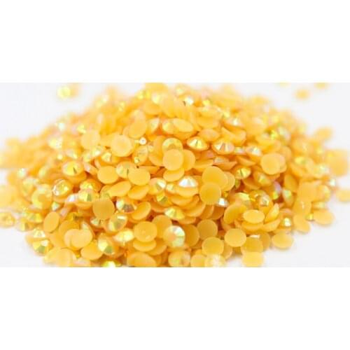 Jelly Topaz AB Color Flatback стразы Resin Non hotfix Rhinestones in Bulk Package Plastic Nail Art Decoration for Garment
