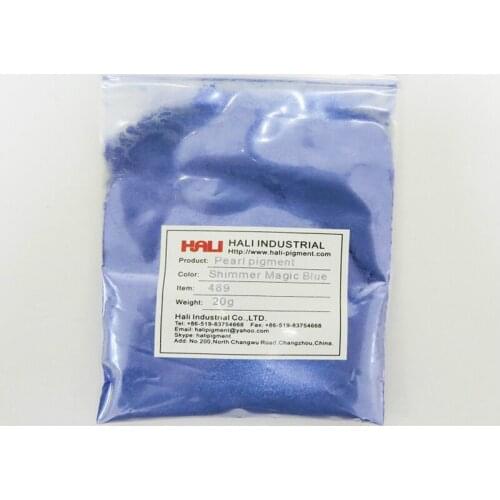 Pearl pigment,pearlescent pigment,mica powder pigment,effect powder,item:489,color:Shimmer magic blue,20g a lot,free