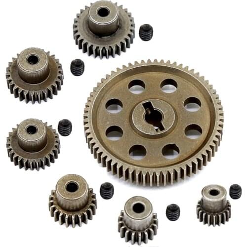 11184 Metal Diff Main Gear 64T Motor Pinion Gears for 1/10 RC Car HSP Himoto Amax Redcat Exceed 94111 Parts