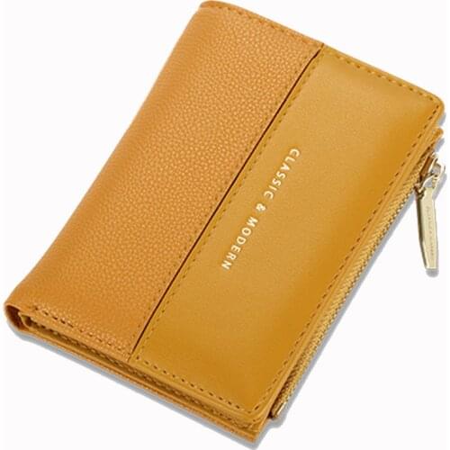 2021 Leather Women Short Wallet Small and Slim Coin Pocket Purse Women Wallets Cards Holders Luxury Brand Wallets Designer Purse