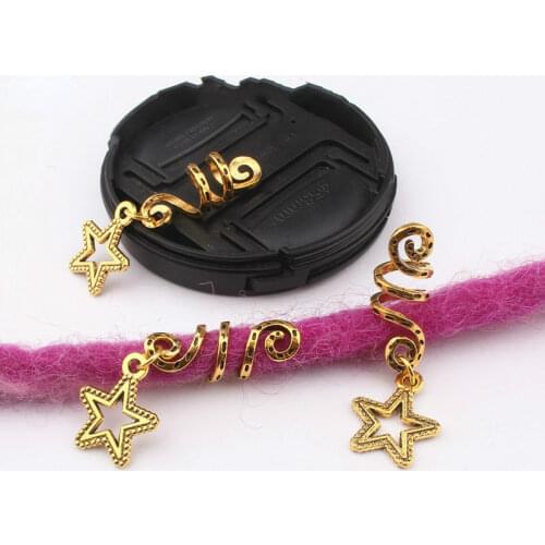 3/5pcs Alloy Reggae Pigtails Decorated Beaded Leaf Headdress Braided Alloy Bead Alloy Pendant Braiding Hair Accessories Tools