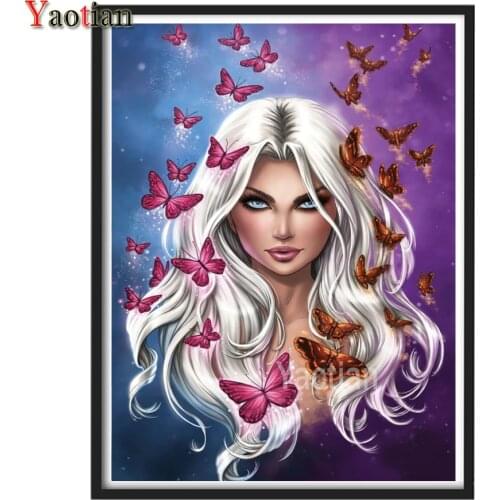Diamond Painting Butterfly beauty Cross Stitch Needlework 5d Diy Diamond Embroidery Home Decor Mosaic Picture Of Rhinestones