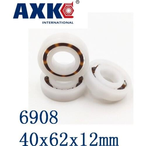 Axk 6908 Pom (10pcs) Plastic Ball Bearings 40x62x12mm Glass Balls 40mm/62mm/12mm 61908pom