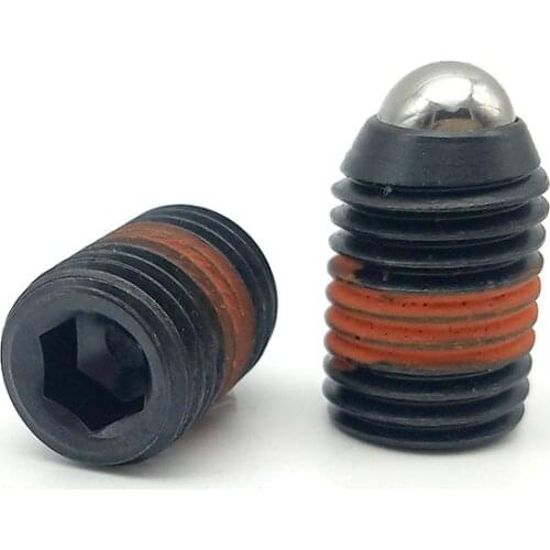 2pcs M10 M12 M16 Allen bead positioning screws hex socket ball head spring plunger grups screw grup bolts 16mm-25mm length