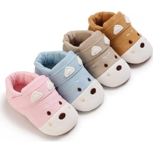 Infant Baby Boys Girls Slippers Soft Sole Non slip Crib Shoes Cute Animal Spring Autumn Cartoon Pattern Shoes First Walkers