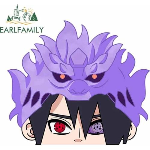 EARLFAMILY 13cm x 11.5cm for Ninja Sasuke Susano Peeker Car Stickers Occlusion Scratch Custom Printing Waterproof Vehicle Decal