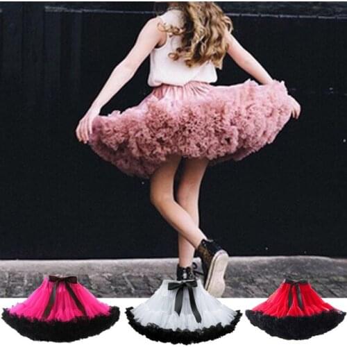 2019 New Party Dance Princess Girl Tulle clothes New Baby Girls Tutu Skirt Ballerina Pettiskirt Fluffy Children Ballet Skirts