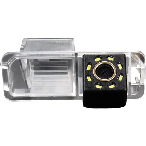 Misayaee Car Rear View Reverse Parking Camera Golden 8 LED for Passat B7 CC Skoda Seat LEON Altea Golf 6 VI Phaeton
