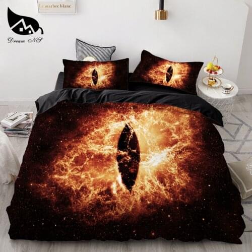 Dream NS 3Pcs Fireworks Magic Halloween Style Textiles Set Queen Bedclothes Duvet Cover Pillowcase Comforter Bedding Sets