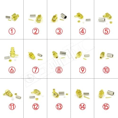 1PC SMA Male Female RF Coax Connector Crimp for RG315 RG58 Cable Straight Right Angle Wire Terminal Goldplated NEW Wholesale