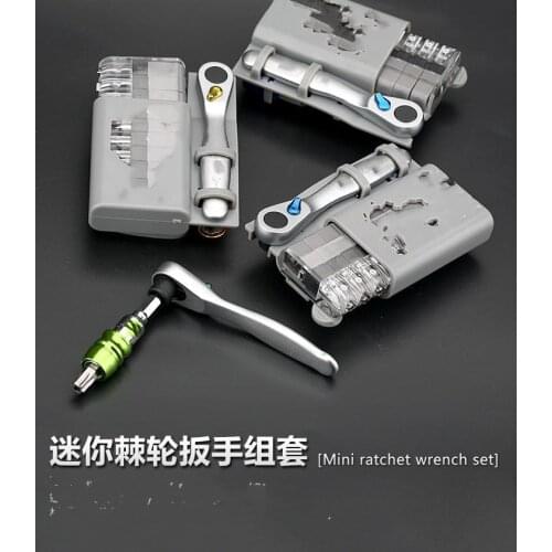 3set/lot Ratchet Screwdriver Wrench Tool Sleeve Set Mini Two - way Portable Ratchet Set Wrench Hardware Tools