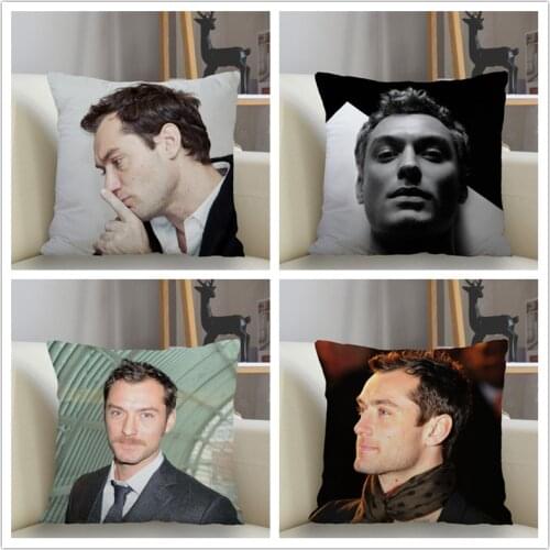 Musife Jude Law Pillowcase Custom Square Pillow Cover Case Zipper Pillowcase 35*35,40*40,45*45cm Drop Shipping