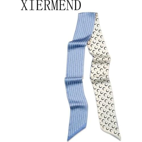 Spring summer new scarves ins small scarf, French hair band bag band narrow slender little ribbon women skinny scarf