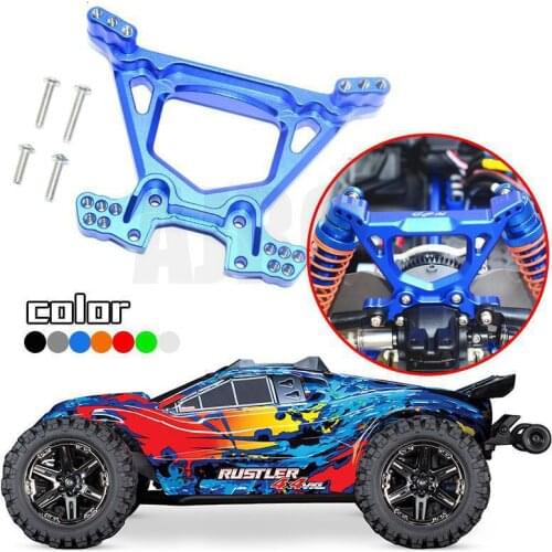 TRAXXAS RUSLTLER 4X4 VXL 67076-4 aluminum alloy front/rear shock-absorbing fixing bracket #6738 6739
