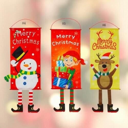 Christmas Decorations for Home Porch Sign Decorative Door Hanging Decor Merry Christmas Xmas Ornaments