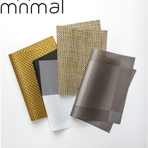 Topfinel PVC Placemat for Table Mat Pad Drink Wine Coasters Bamboo Placemats Dining Table Place Mat Kitchen Table Linen