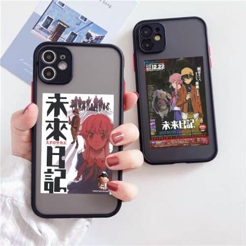 Shockproof Phone Case For iPhone 11 12 Pro MAX XR XS SE20 X 7 8 6Plus Japan Anime Future Diary Mirai Nikki Hard Matte Cover Capa