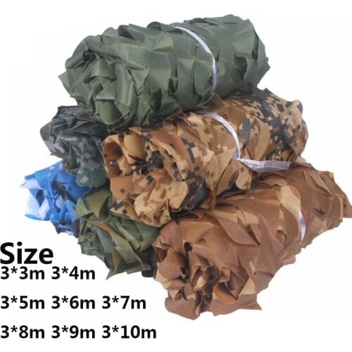 3X5M 3X6M 3X8M 3X10M Reinforced Camouflage Net Swimming Pool Beach Gazebo Garden Sun Shelter Camo Canvas Netting Tent 8 Colors