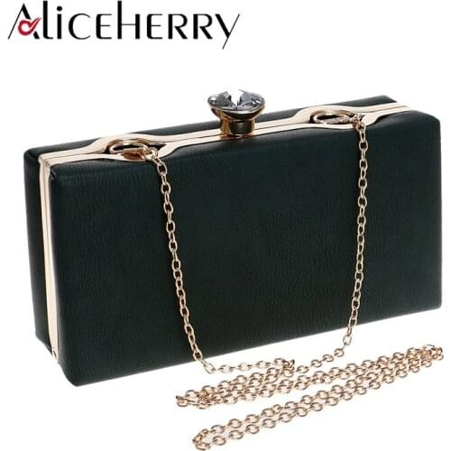 Vintage Luxury PU leather Women Handbag Diamond Shoulder Hobo Clutch Box Purses Green Dinner Handbag Messenger Phone Bags