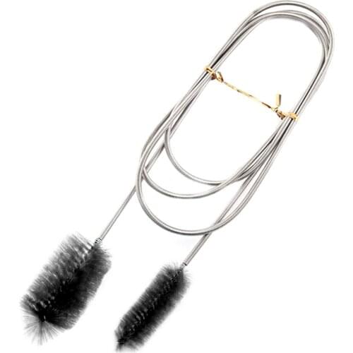 Air Tube Double Ended Hose Nylon Aquarium Water Filter Cleaning Brush Stainless Steel Flexible Multifunctional