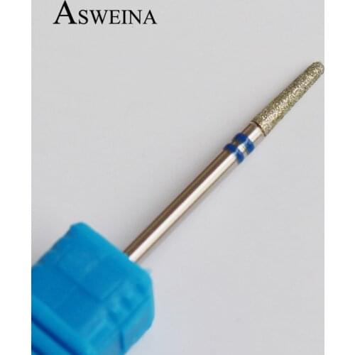 Asweina High Quality 1 PCS Diamond Burr Drills Bit Nail 3/32" Electric Nail Art Cleaning Manicure Machine Accessory