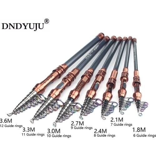 1.8M-3.6M Telescopic Carp Fishing Rod Feeder Hard FRP Carbon Fiber Telescopic Fishing Rod Fishing Pole