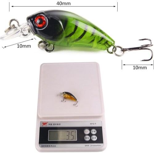 1Pcs Lure Fishing Bait 40mm/3.5g Minnow 10 Color Plastic Hard Artificial Bait 3D Eys Simulation Bait Fishing Tackle