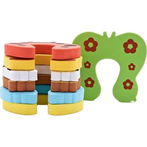 10pcs/ lot) Child safety cartoon door card door stop doors safety products transparent bag softcover