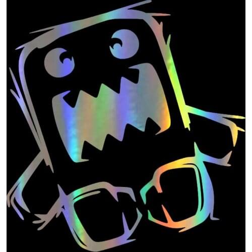 13CMX12CM Domo Kun Japanese Drift Funny Car Sticker KK Vinyl Decals Black/Silver for Window Bumper Laptop