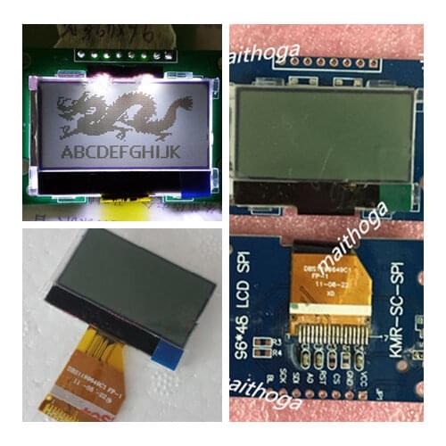 17PIN SPI COG 9649 LCD with PCB Board UC1701 Drive IC 3.3V Backlight