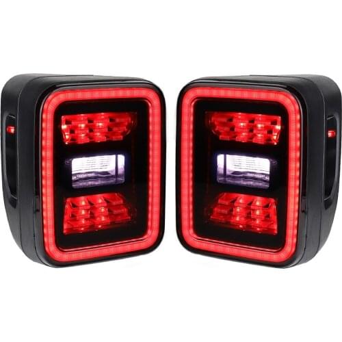 2PCS LED Brake Tail Lights Running Reverse Light Turn Signal Rear Lamp Smoked For Jeep Gladiator JT 2020