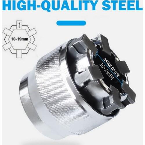 3/8 inch Drive1PC Adjustable 10-19 mm Ratchet SocketHexuniversalHe universal Adapter Spanner Sleeve Repair Tool