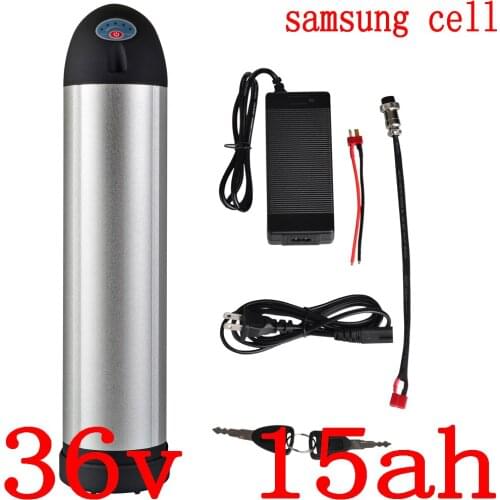 36V 15AH Electric Bicycle Battery 36v 9ah 12ah 15ah 18ah Lithium ion battery use samsung cell fit 36V 250W 350W 500W 1000W motor