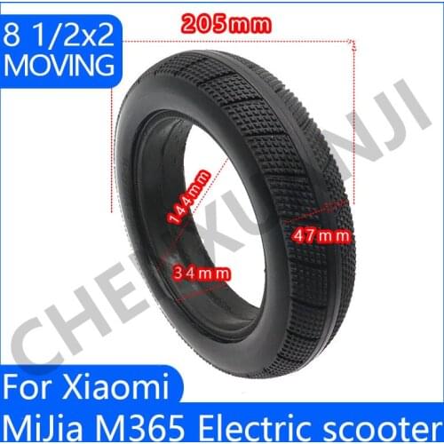 8 1/2x2 for Xiaomi Mijia M365 Electric Scooter Wheel Tire No-pneumatic Tire Tubeless Tyre Durable Anti-slip Accessories