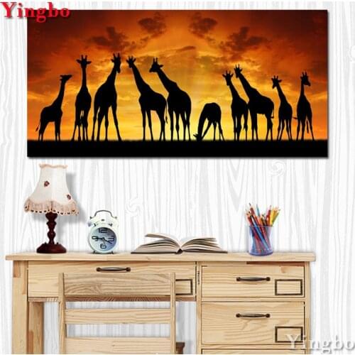 DIY 5D Diamond embroidery Giraffe african animal Diamond Paintings Full Square Round Resin Cross stitch Kits,Mosaic Decor Crafts