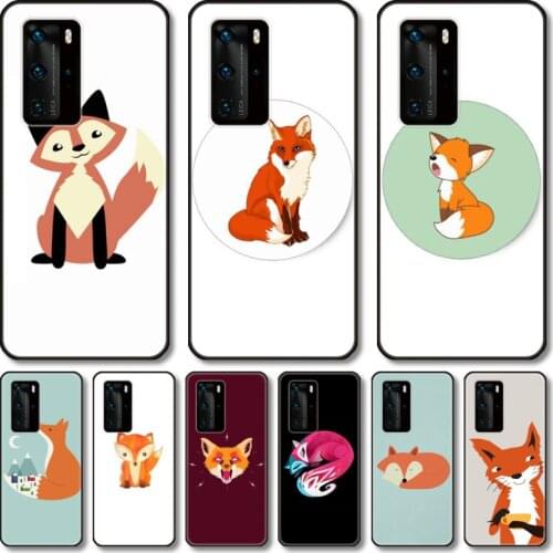 Lovely foxes Phone Case For Huawei P 40 30 20 10 9 Smart 2019 Lite E Pro Plus black cell shell