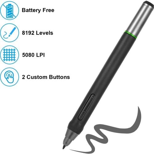 BOSTO Digital Pen 8192 Levels Pressure Battery-Free Stylus Pen for BOSTO BT-16HDT/BT-16HDK/BT-16HD/BT-22U MINI/BT-22UX