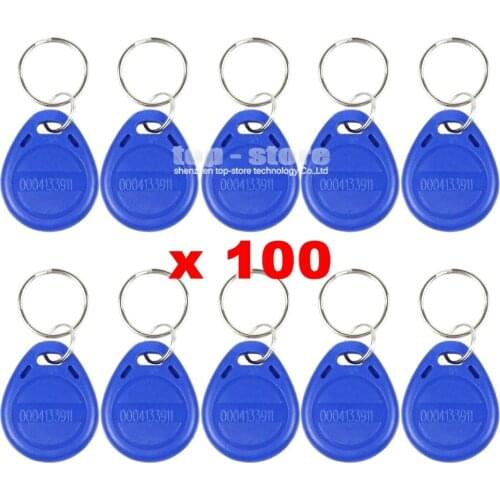 DIYSECUR 100pcs/lot 125Khz RFID Proximity ID Card Token Tags Key Keyfobs For Access Control System