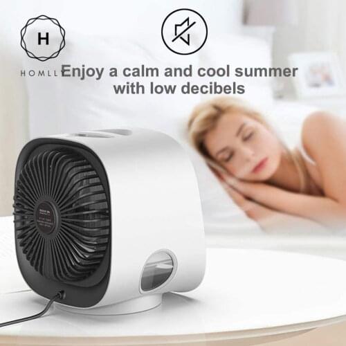 Homlly Portable Air Cooler Night Lamp Fan