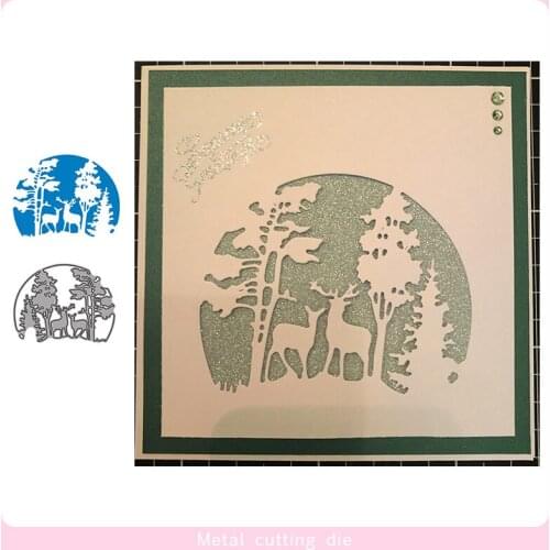Elk Hollow Scene Metal Cutting Dies for DIY Scrapbooking Photo Album Decorative Embossing Paper Card Crafts Die Cut 2019