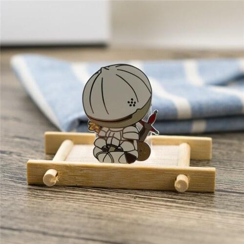 Anime Dark Souls Onion Knights Cosplay Metal Keychain Pin Brooch Badge PS3 Game