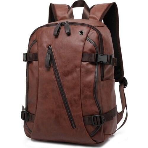 Mens Fashion Backpack & Travel Bags Men PU Patent Leather school bag Western College Style school Backpacks Mochila escolar