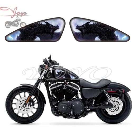 Black Dragon Graphics Fuel Tank Decals Stickers For Harley Sportster XL 883 1200 X/V/R/N/L/C XR1200 Iron Forty Eight Seventy Two